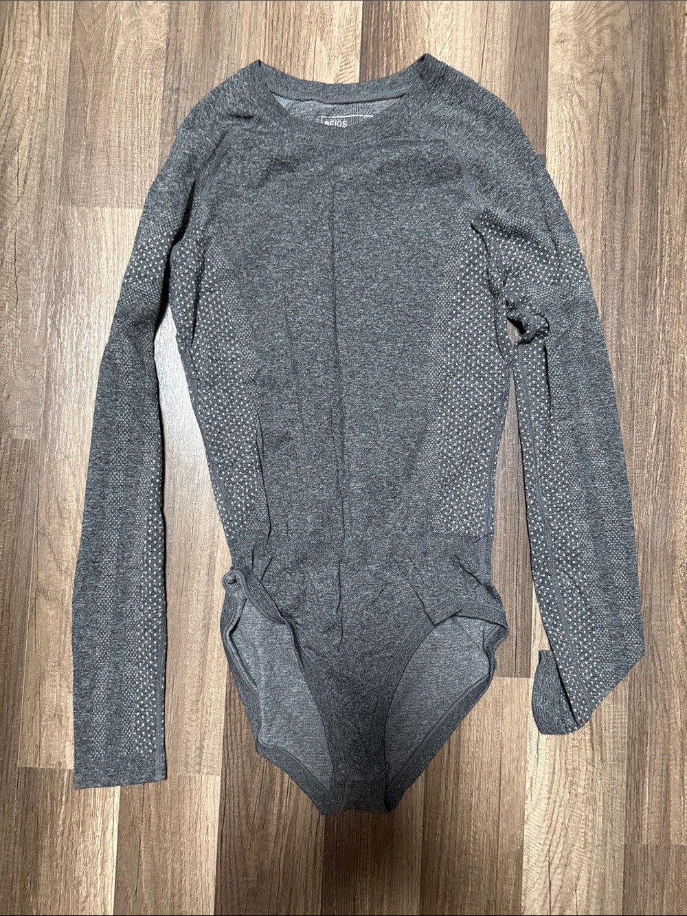 Figs Seamless Heather Gray Long Sleeve Bodysuit
